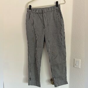 Hollister Black and White Gingham Pant